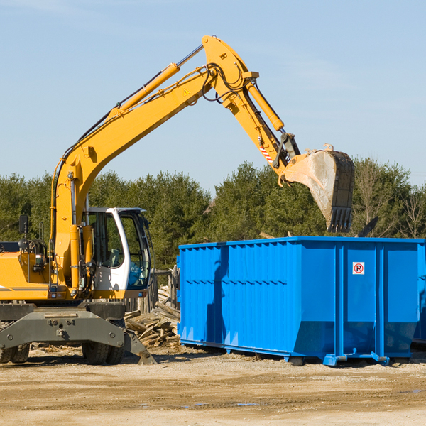 can i choose the location where the residential dumpster will be placed in Huntingdon County